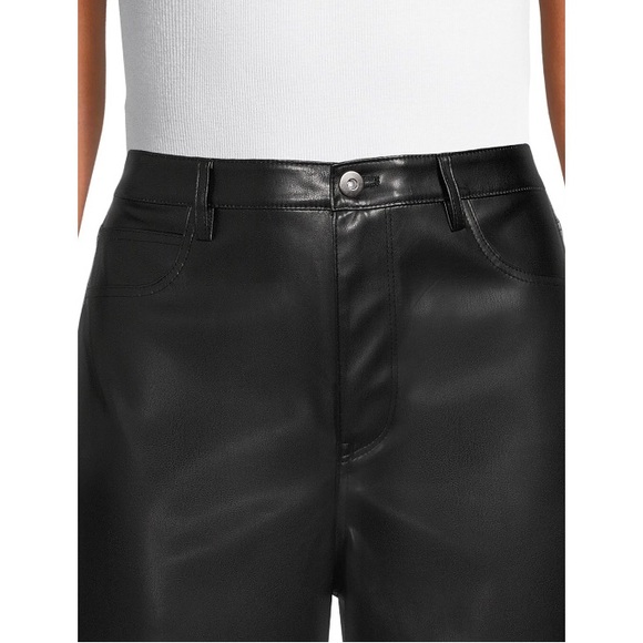 No Boundaries Junior’s High Rise Faux Leather Pants Black Soot Variou… - Picture 5 of 5